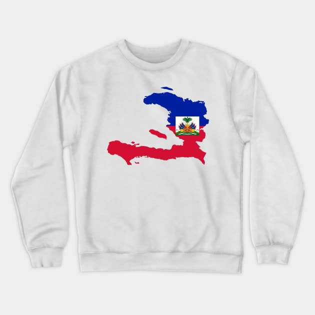 HAITIAN MAP FLAG Crewneck Sweatshirt by Pro Melanin Brand